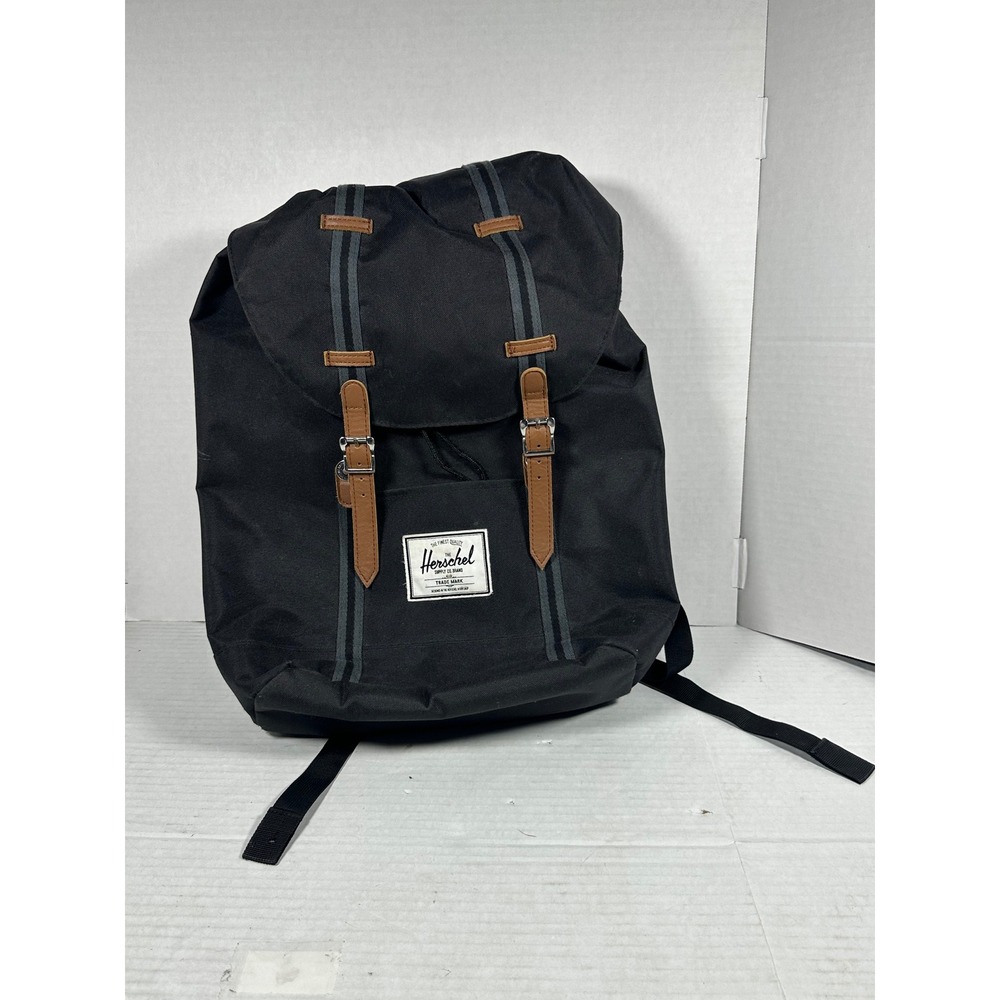 Herschel Supply Co Little America Backpack Black Canvas Laptop Sleeve Rucksack